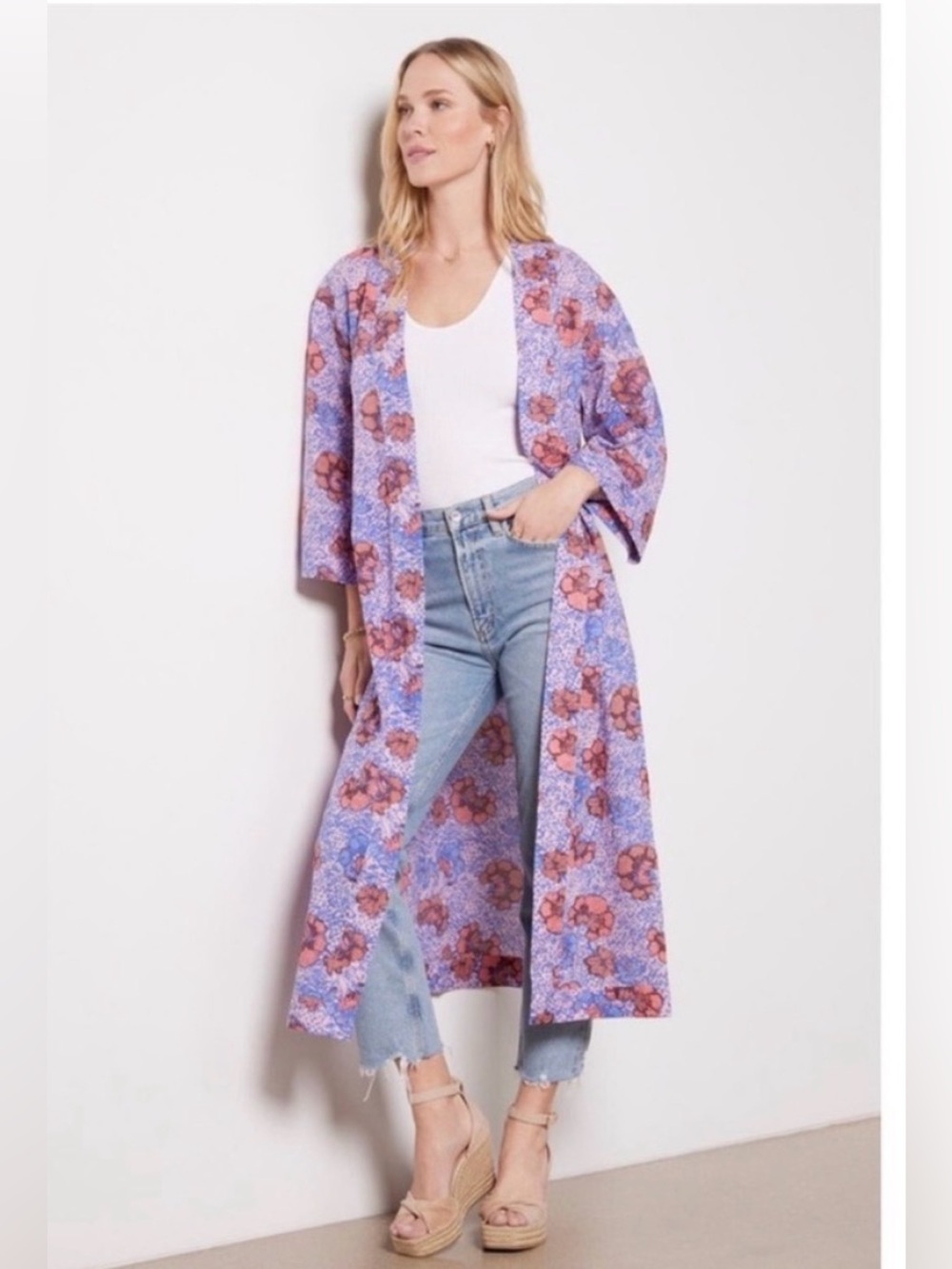 Cleobella Zoya Duster in Calista Floral 100% Organic Cotton Size M/L
